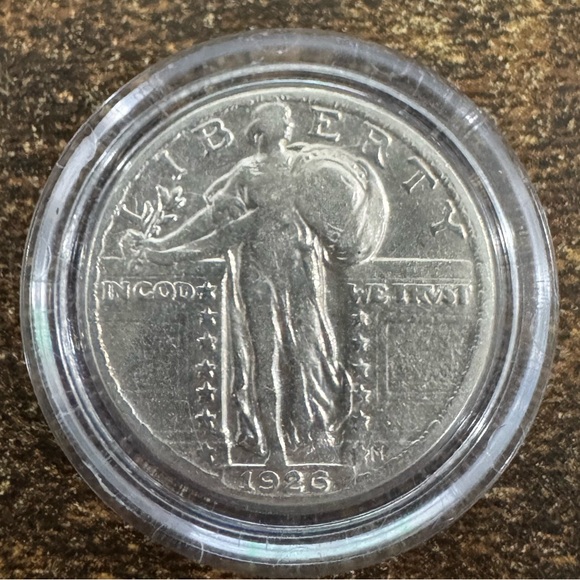 1926 Silver Standing Liberty Quarter United States Currency - Picture 3 of 4
